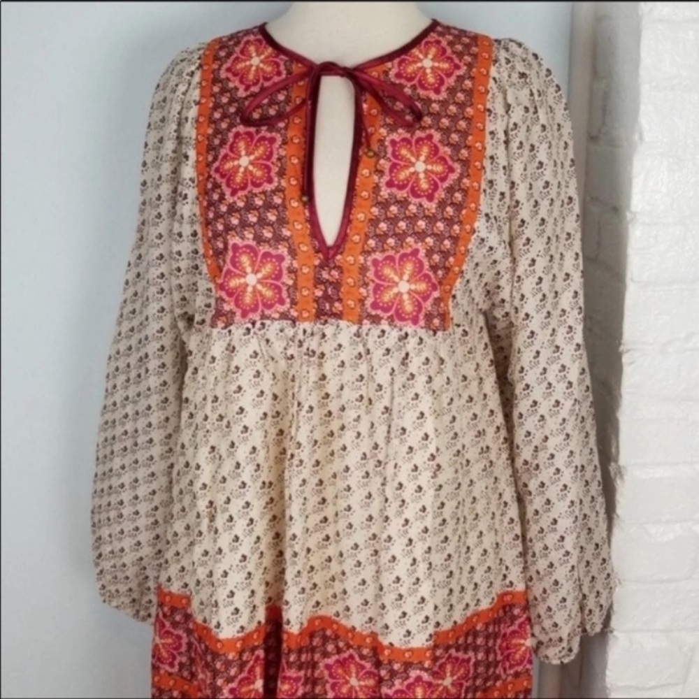 MODA INTERNATIONAL EUC Bohemian Tunic Dress Size: S
